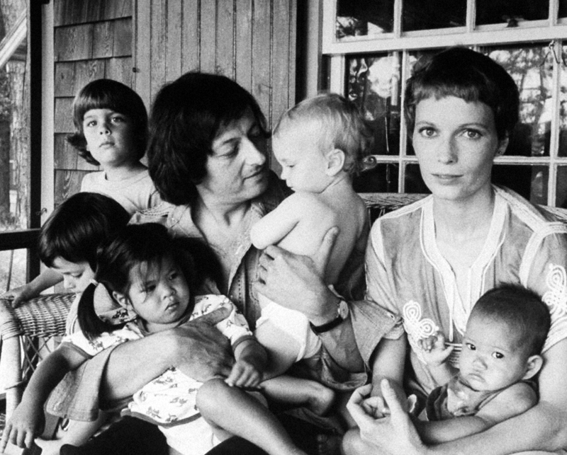 Andre Previn and wife, actress Mia Farrow with children..jpg