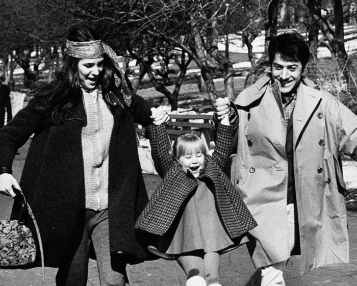 Dustin Hoffman and wife Anne Byrne walking through Central Park with their toddler daughter..jpg