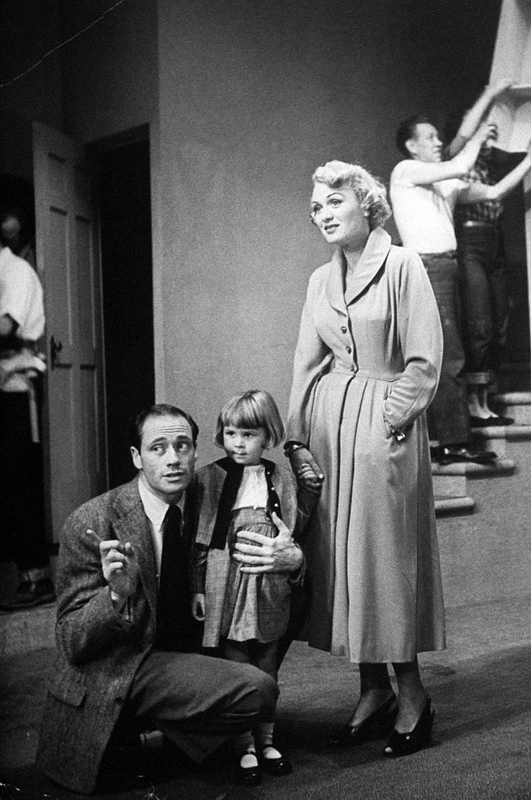 Mel Ferrer with actress Eve Arden and her daughter..jpg