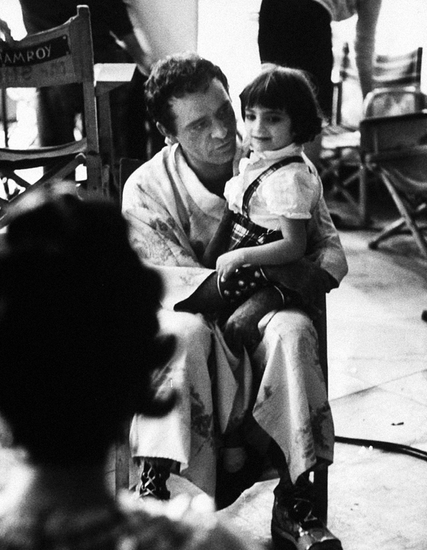 Richard Burton on the set of Cleopatra with daughter of Elizabeth Taylor..jpg