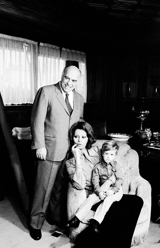Sophia Loren with her husband, director Carlo Ponti and their son Edoardo at home..jpg