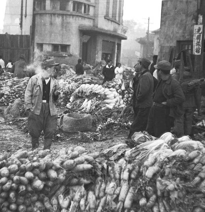 Vegetable market. Village north of Seoul, Korea, 1952..jpg
