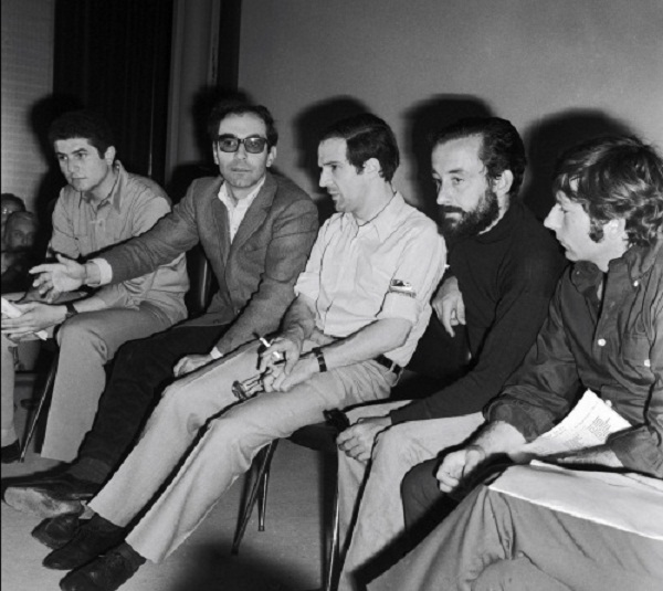 Claude Lelouch, Jean-Luc Godard, Francois Truffaut, Louis Malle and Roman Polanski.jpg