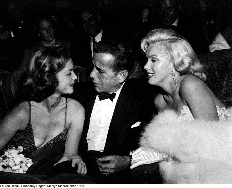 Lauren Bacall, Humphrey Bogart &amp; Marilyn Monroe.jpg