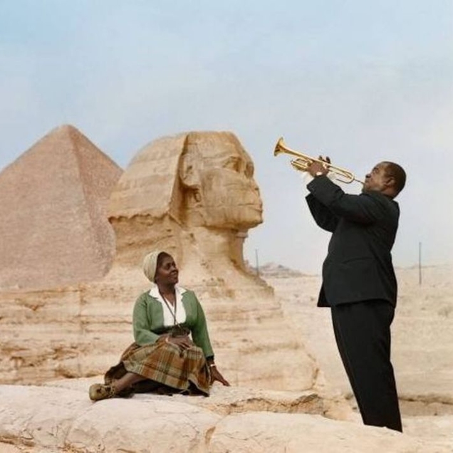 Louis and Lucille Armstrong, Cairo, 1961.jpg