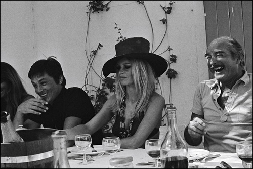 Alain Delon, Brigitte Bardot  and Eddie Barclay.jpg