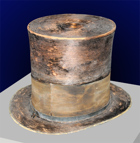The hat that Abraham Lincoln was wearing the night he was assassinated..jpg