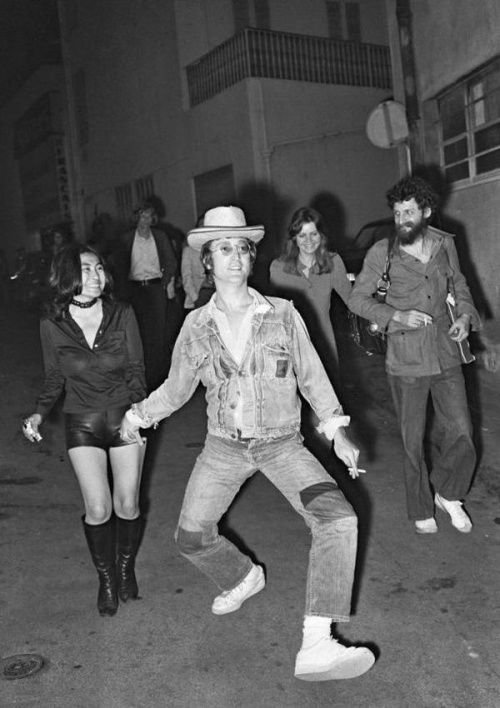 John Lennon on his way to the Ministry of silly walks, 1971.jpg