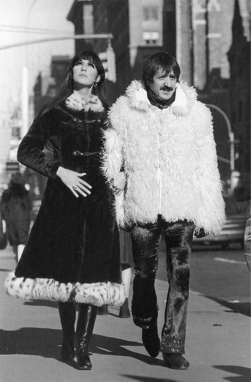 Sonny and Cher on the walk, the year 1968, New York.jpg
