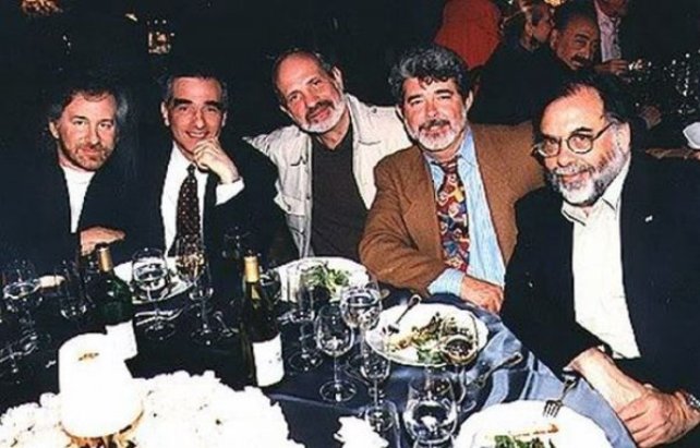 Steven Spielberg, Martin Scorsese, Brian de Palma, George Lucas and Francis Ford Coppola, 1982.jpg