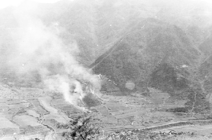 36 own of Hwachon with Hill 313 at right center. April 24, 1951.jpg