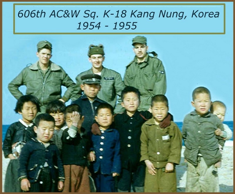 200K-18 606th AC&amp;W Sq. Kangnung with Korean children.jpg