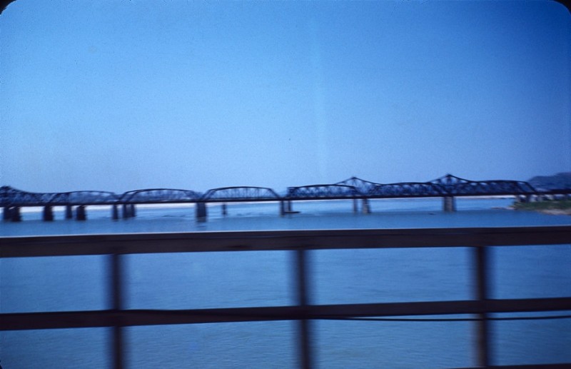 3 Han River Railroad bridges, July 1954.jpg