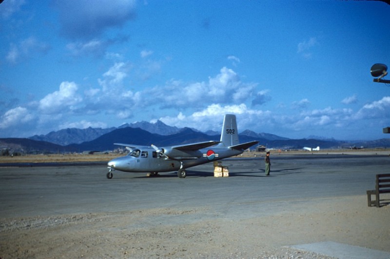 23 Korean Generals plane at K-16 airfield, Oct 1954.jpg