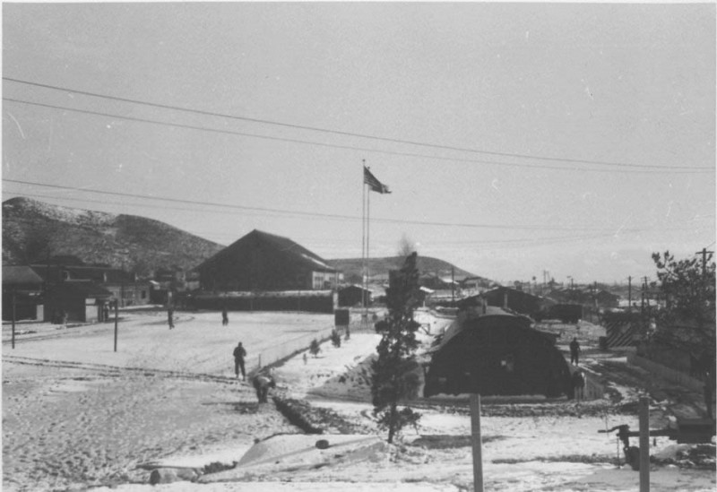 52 Dec 1952 Bldg on rt is the Battalion CP, Pers. Sec., Msg. Center, Mail Room.jpg