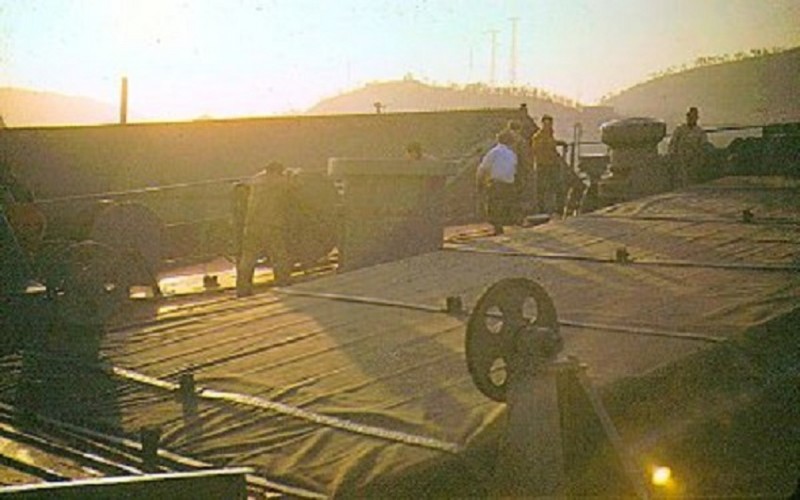 2 LOOKING AT THE SUNSET ON THE HILLS OF PUSAN FROM THE DECK OF A LST 1954.jpg
