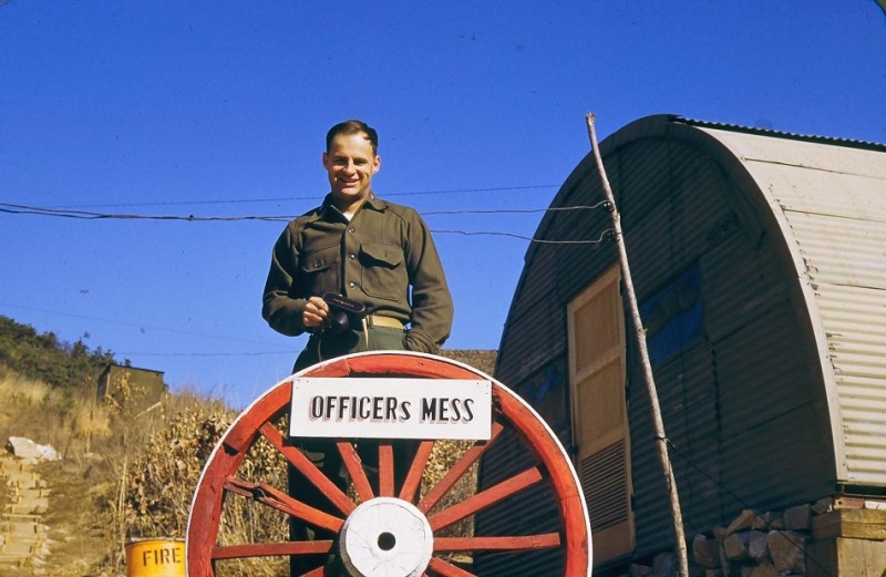 15 James A. Seitz outside officer’s mess hall in South Korea, 1953.jpg