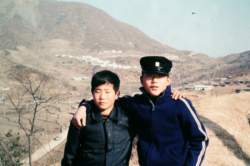 33 Korean school boys, Tongduchon, Korea 1973.jpg