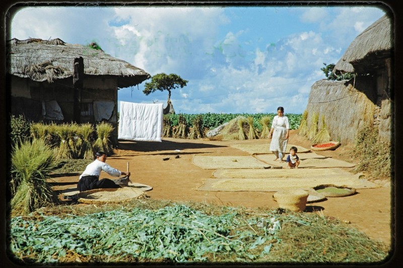 w Original Slide, Village Scene in Korea 1950s, A.jpg